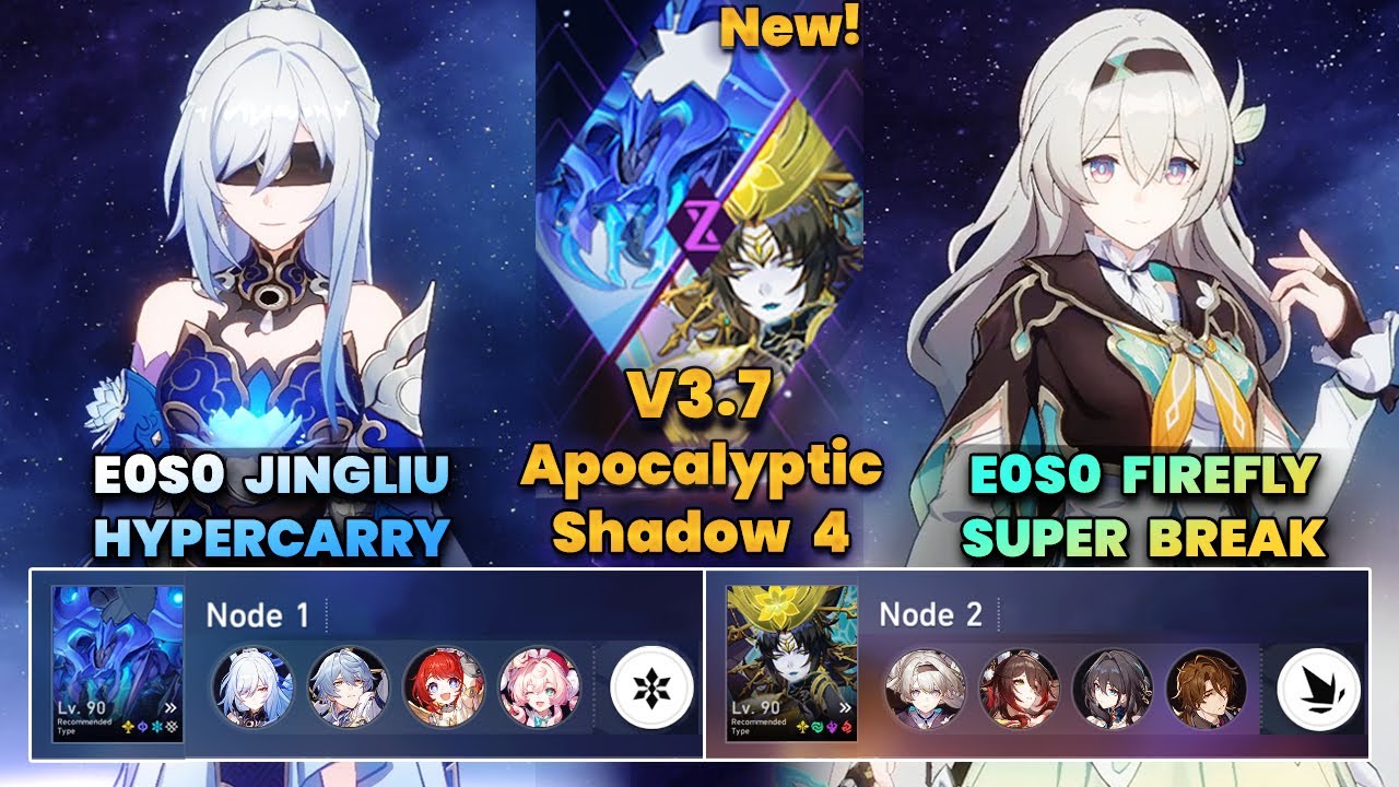 E0S0 Jingliu Hypercarry и E0S0 Firefly Super Break | НОВАЯ Apocalyptic Shadow | 3 звезды | V3.7 |