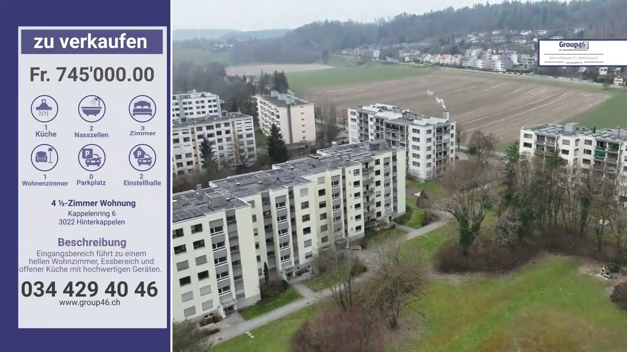 4 &frac12; Zimmer Wohnung Kappelenring 6 3022 Hinterkappelen
