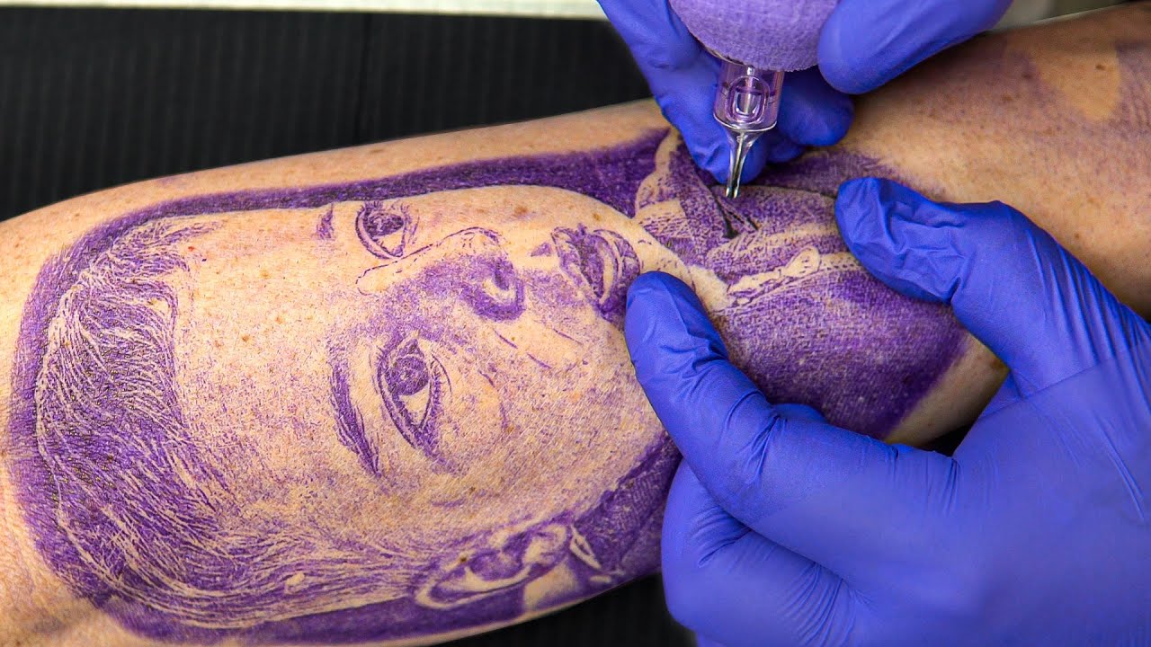 TATUANDO ROSTO DO INICIO AO FIM