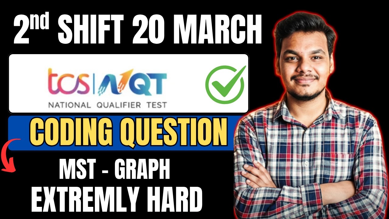 TCS NQT 20th March 2nd Shift Coding Question Analysis | MST Coding Question | Today's TCS Coding