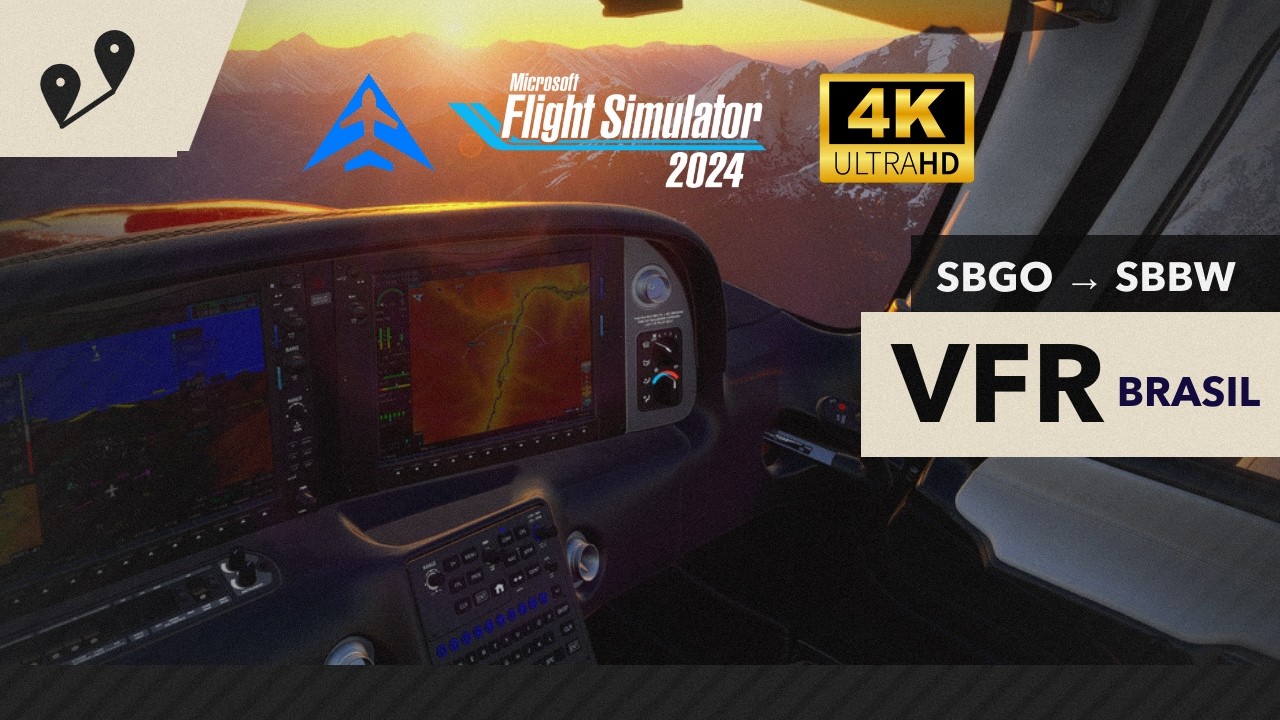 MSFS 2024 | BRASIL 100% VFR | SBGO X SBBW | CIRRUS SR22