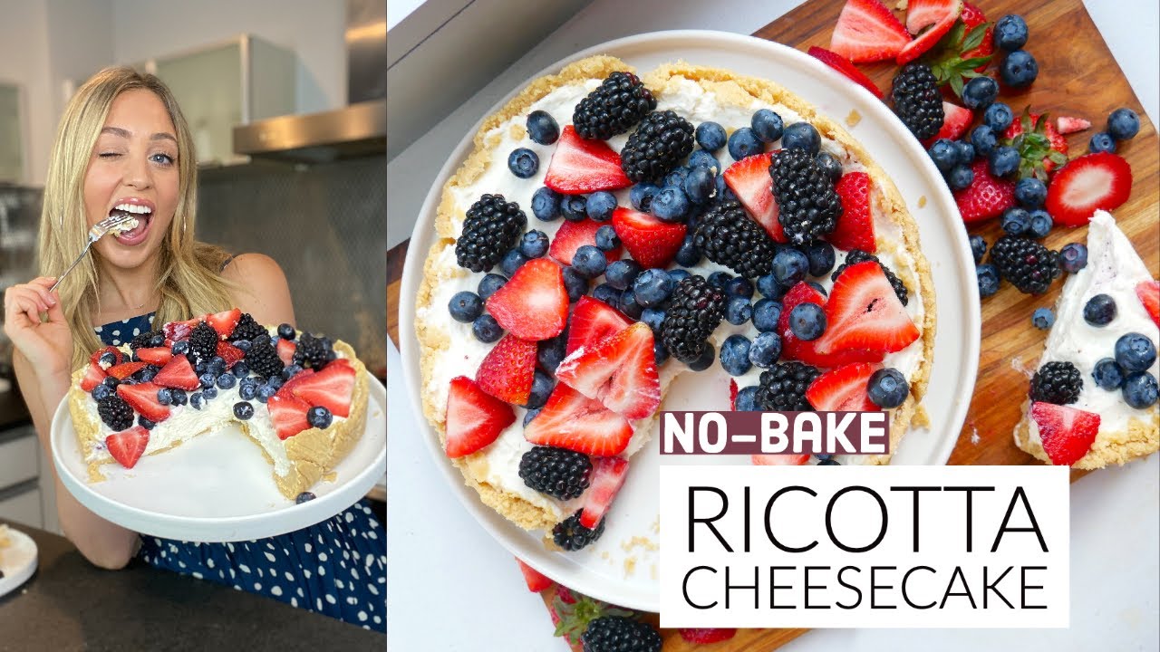 NO-BAKE Ricotta Cheesecake | BEST NO BAKE CHEESECAKE RECIPE EVER! | Full Tutorial | Skyler Bouchard