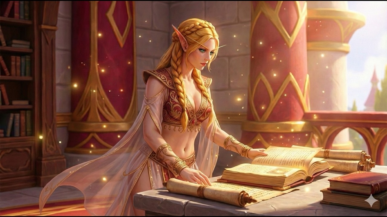 Studying in Silvermoon City ☀️ Arcane Library Ambience