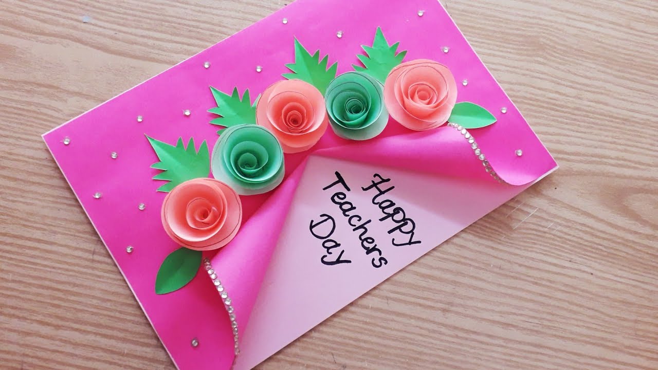 Special Handmade Teacher's Day Card // Beautiful Teacher's Day Card Making/ #Teachersdaycard