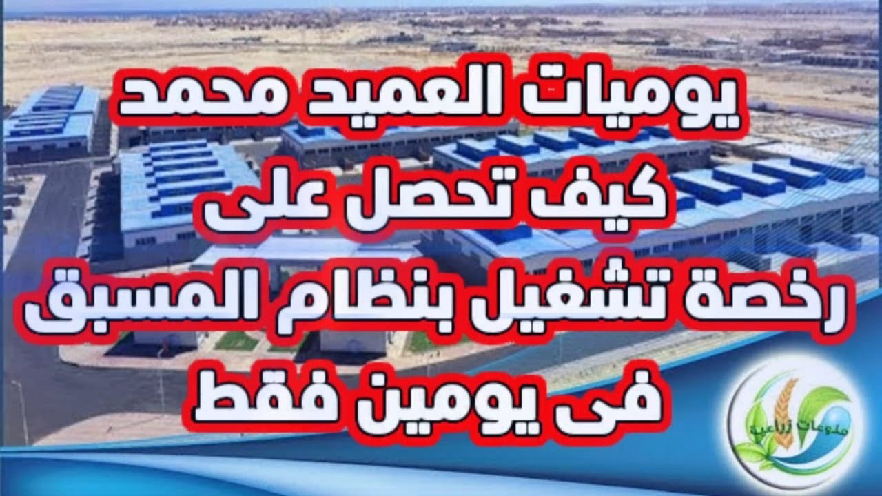 يوميات العميد محمد استخراج رخصة تشغيل مسبق فى يومين
