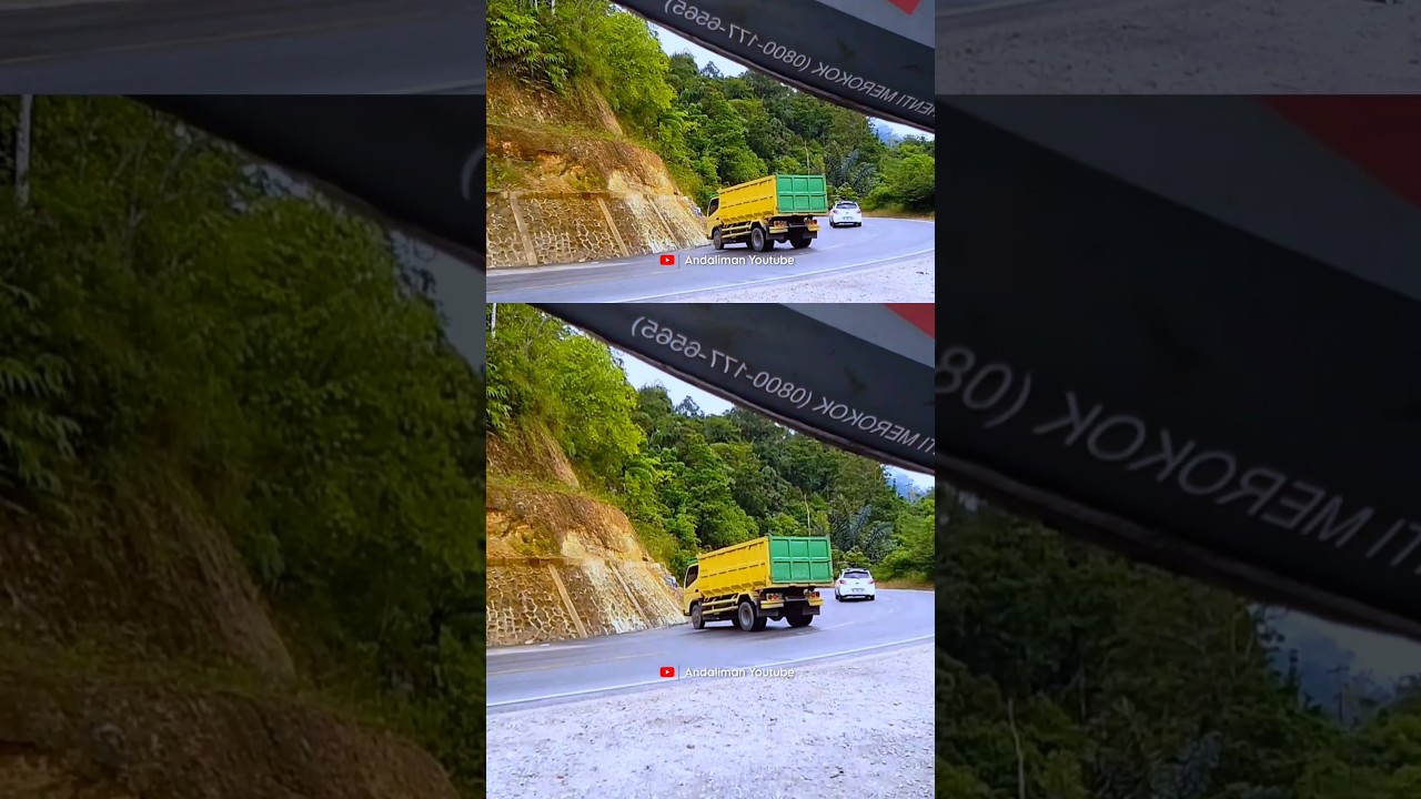 Truk ini tiba-tiba berputar arah di tikungan #shorts #shortsvideo