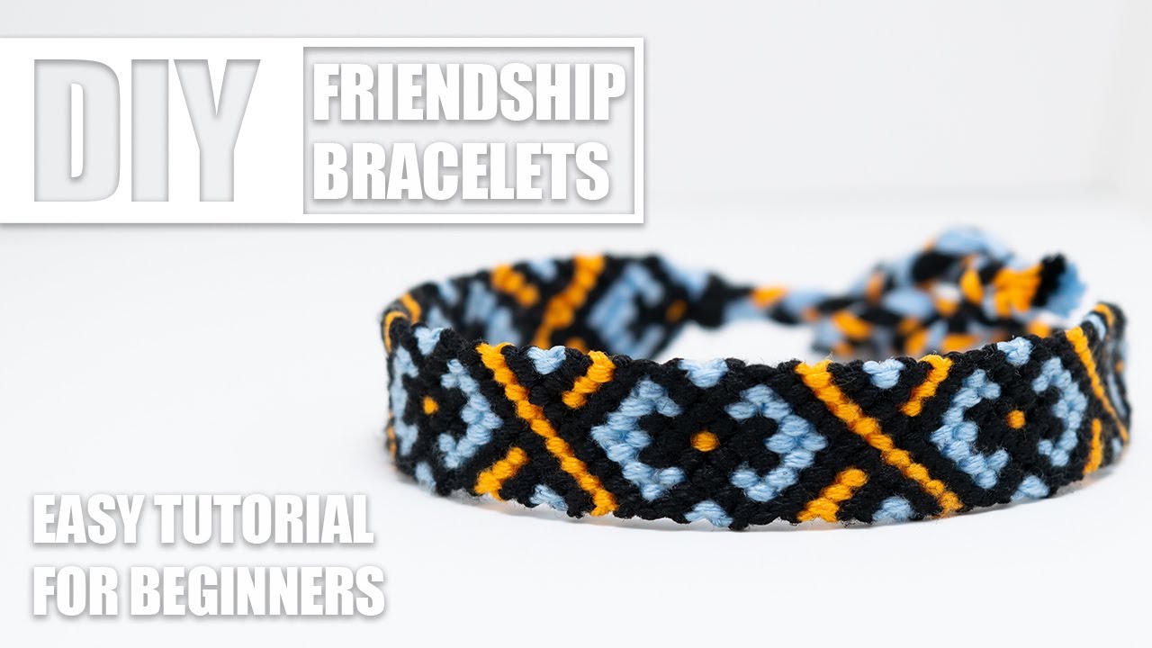 DIY Diagonal Cross Friendship Bracelets  | Easy Tutorial for Beginners