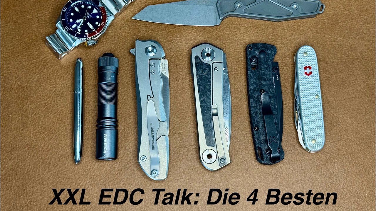 XXL EDC Talk: Die 4 Lieblinge in allen Kategorien (Stifte, Lampen, Uhren, Messer)