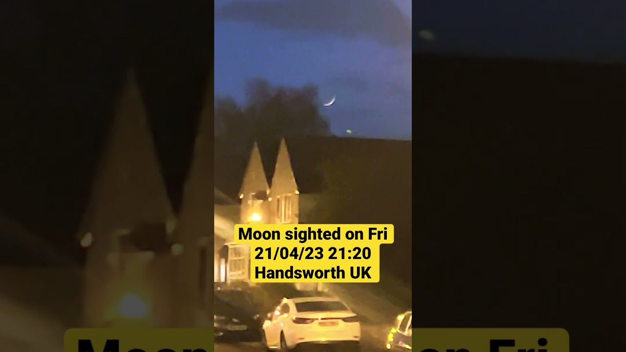 Moon Sighting 21/04/23 | Handsworth UK | #shorts #eid #moonsighting #moon