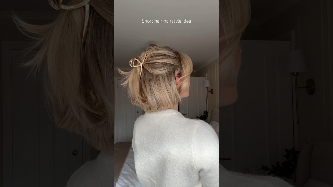 Short hair hairstyle idea ✨👱&zwj;♀️ #hairtutorial #hairstyle #shorthairstyles