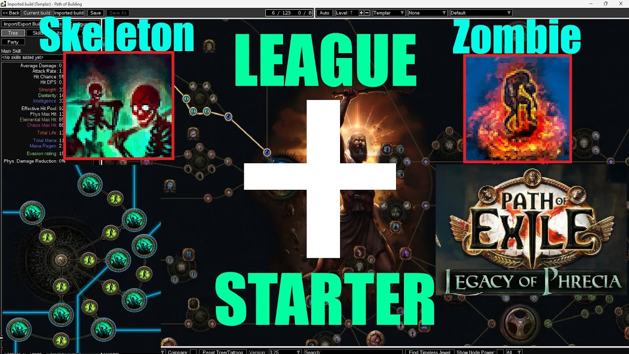 【Path of Exile LEGACY OF PHRECIA】LEAGUE STARTER ZOMBIE + SKELETON HERALD 4 EVENT - 1304