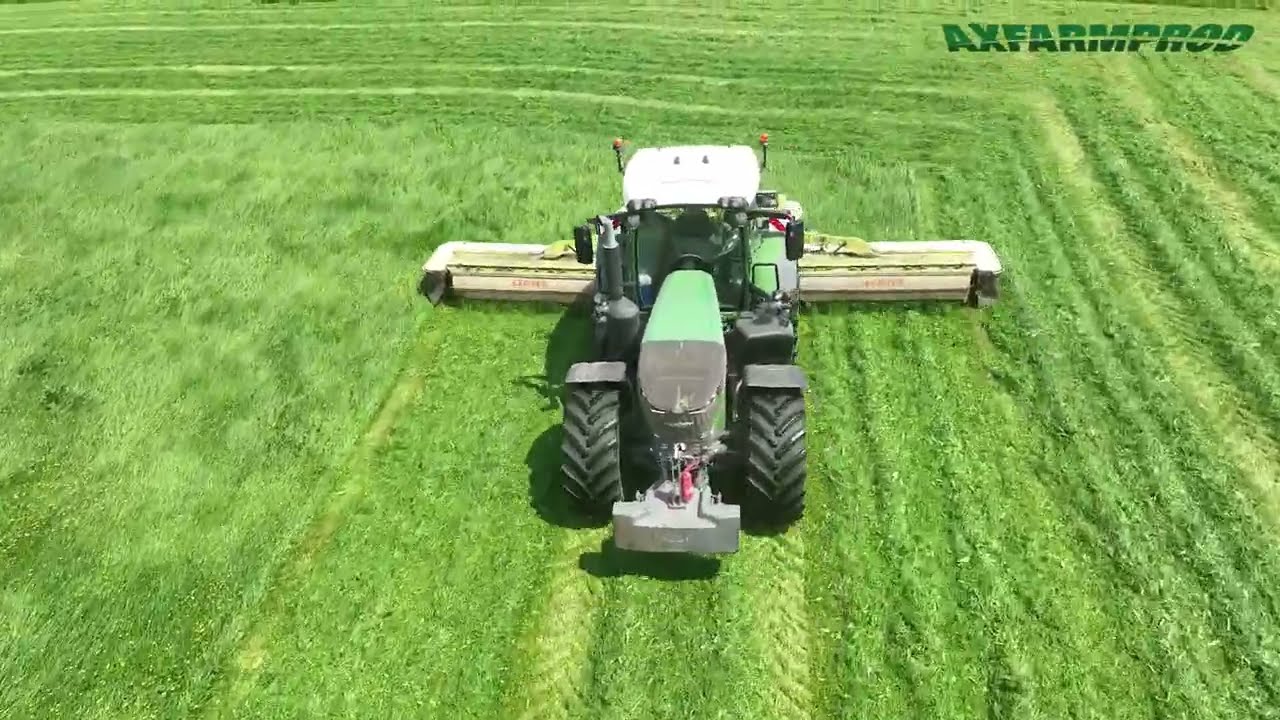 Fauchage en Fendt 936 G6 poste inversé & Claas 9400 duo - TB Agri