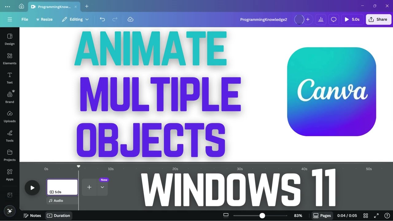 How to Animate Multiple Objects in Canva |Apply Animation to Multiple Elements in design(Guide)