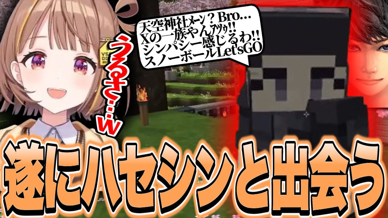 ハセシンが天空から舞い降りとうとう出会ってしまった千燈ゆうひ【千燈ゆうひ/VCRマイクラ/ぶいすぽっ！切り抜き】