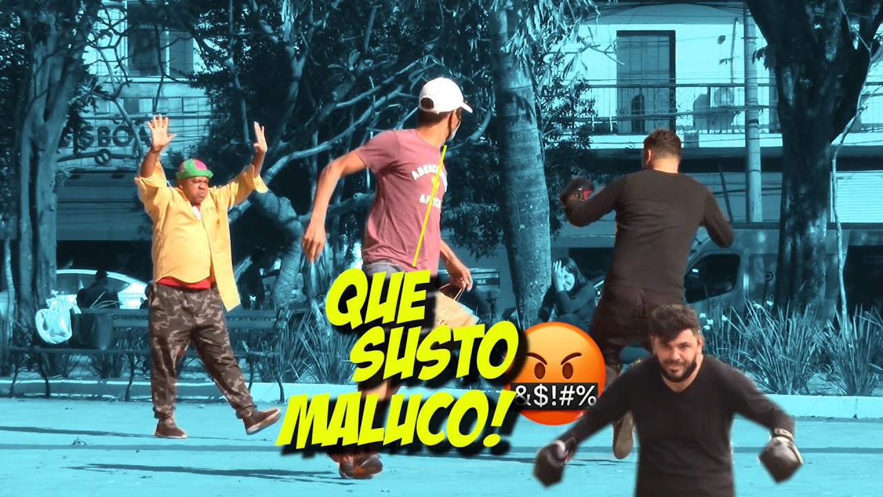 PEGADINHA DORIVAL ASSUSTA PESSOAS TREINANDO BOXE COM CALIBRA