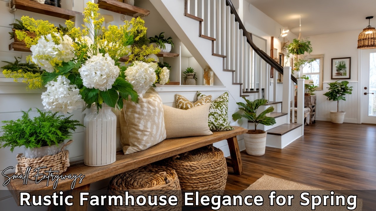 Transforming Small Entryways: Rustic Farmhouse Elegance for Spring