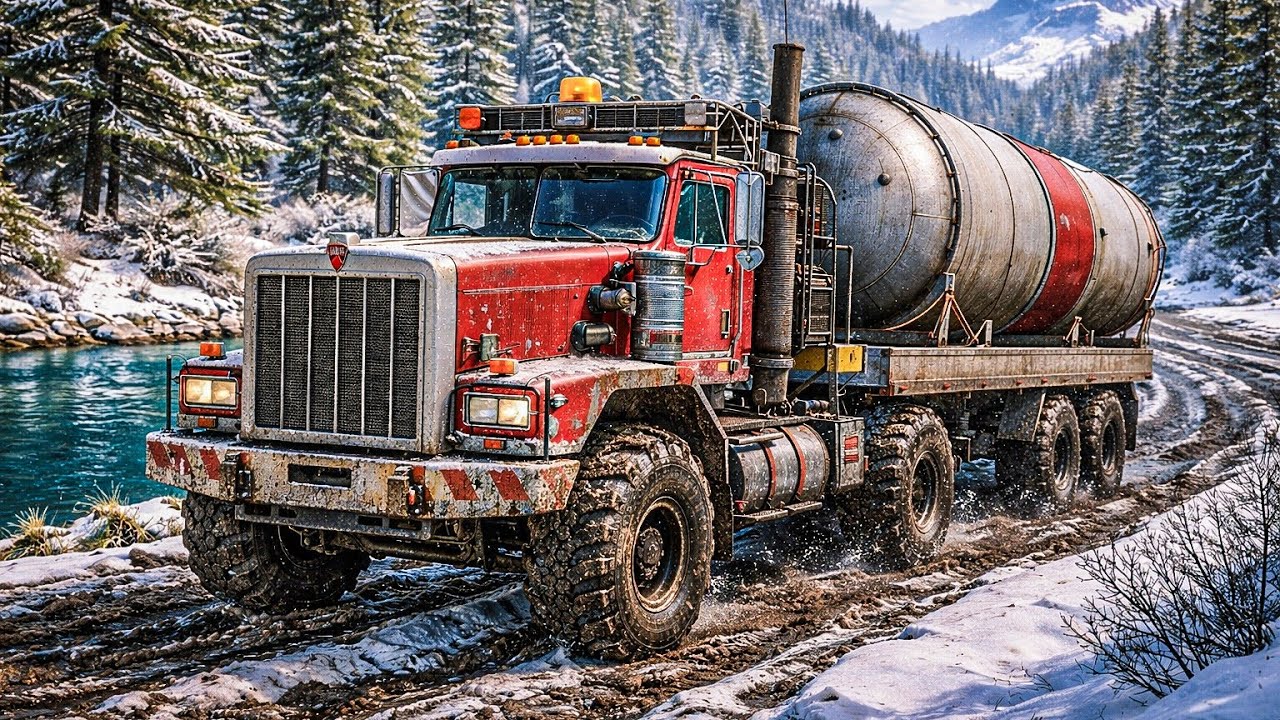 Delivering A Fuel Tank in Deep Snow | Snowrunner Immersive Gameplay 4K 60FPS