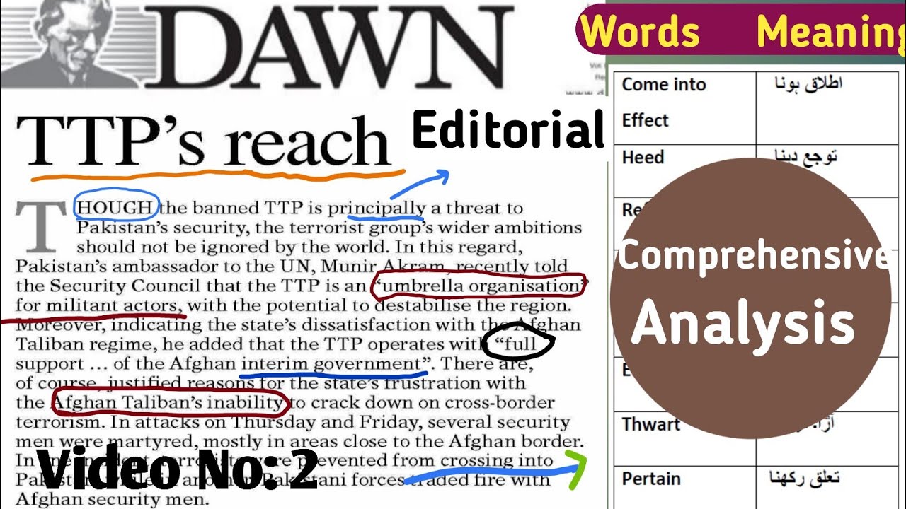Dawn Editorial With Urdu Translation| Dawn Editorial Analysis| Dawn newspaper| Dawn Opinion|