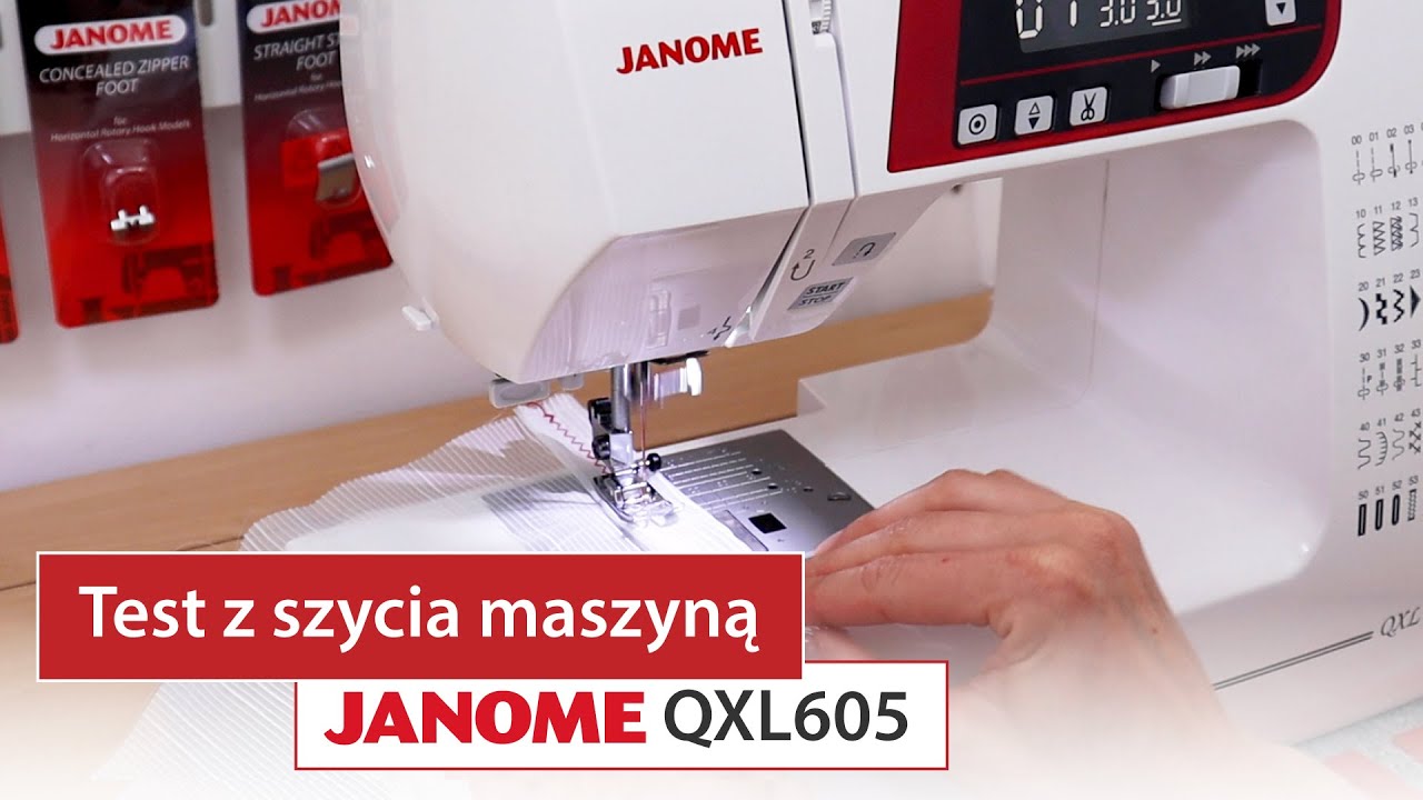 Zobacz jak szyje maszyna do szycia Janome QXL605 - test szycia na różnych materiałach