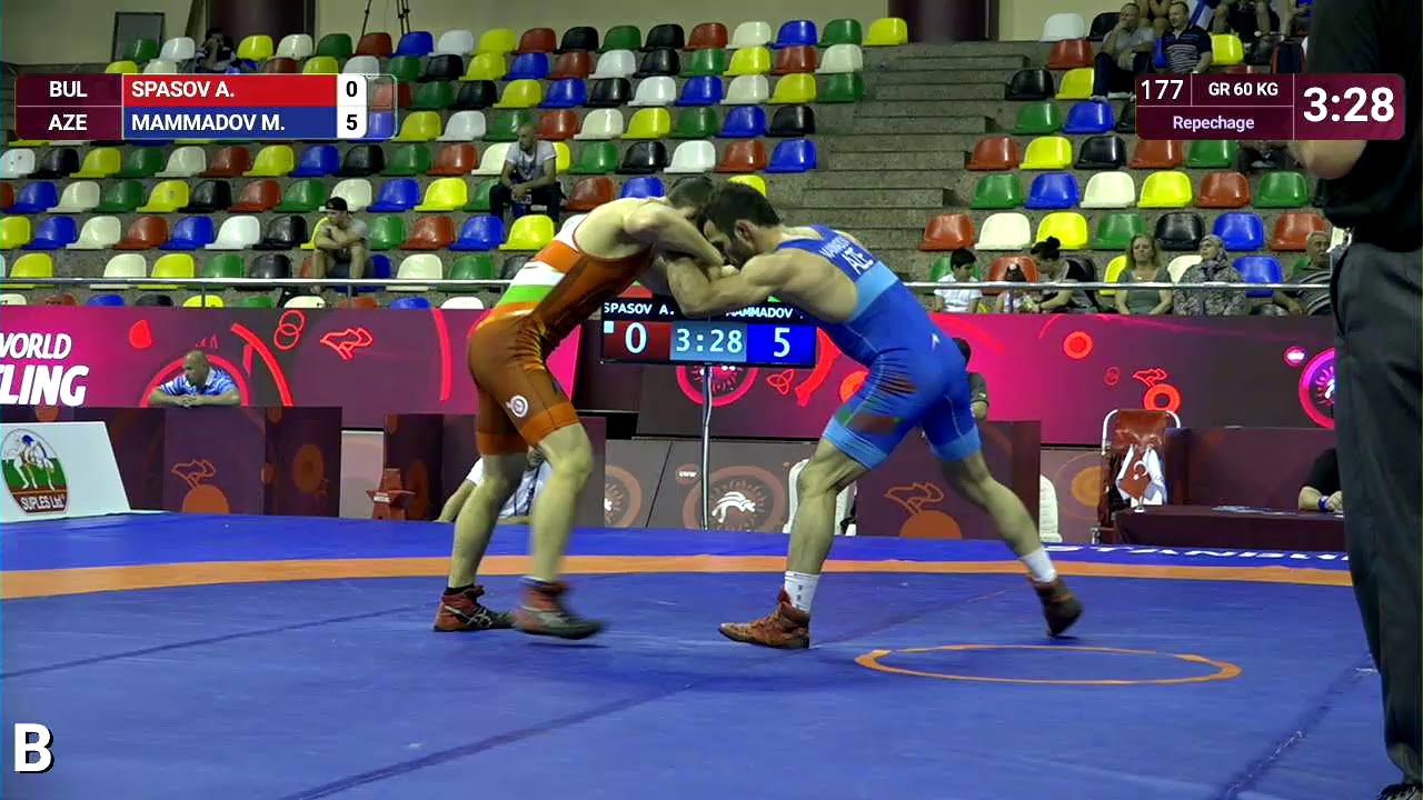 Repechage GR - 60 kg: A. SPASOV (BUL) v. M. MAMMADOV (AZE)