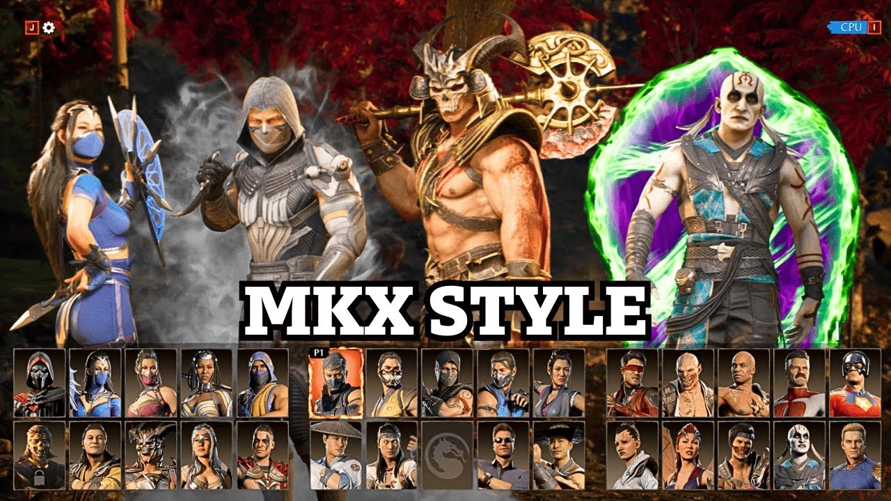 MKX Select Screen Style on MK1