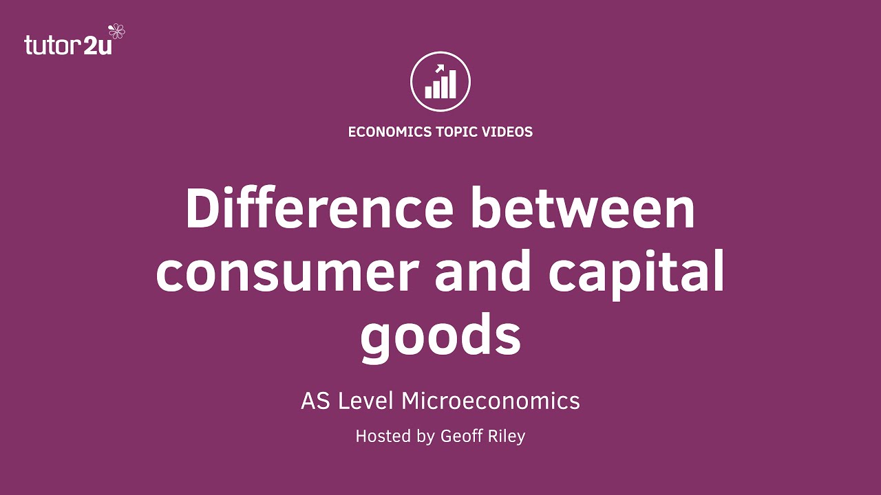 Consumer and Capital Goods I A Level and IB Economics