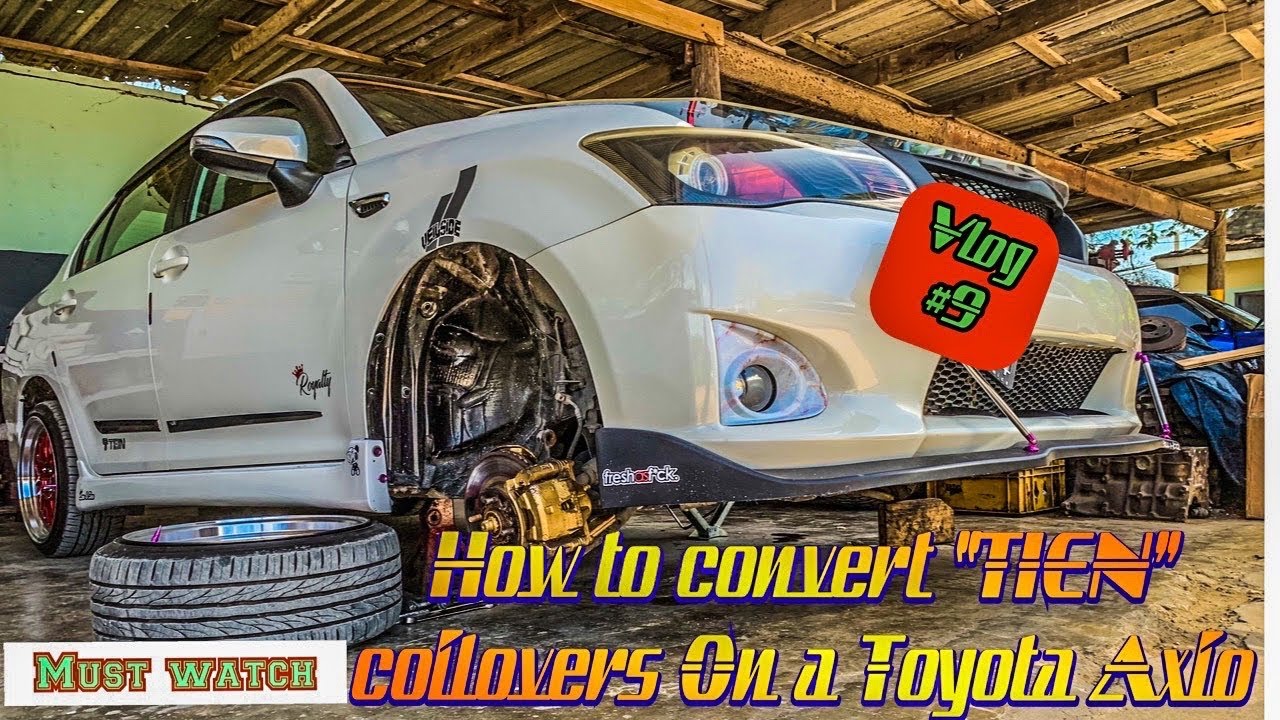 How to customize some “TIEN” coilovers on a Toyota Corolla Axio|| Must watch|| 4k