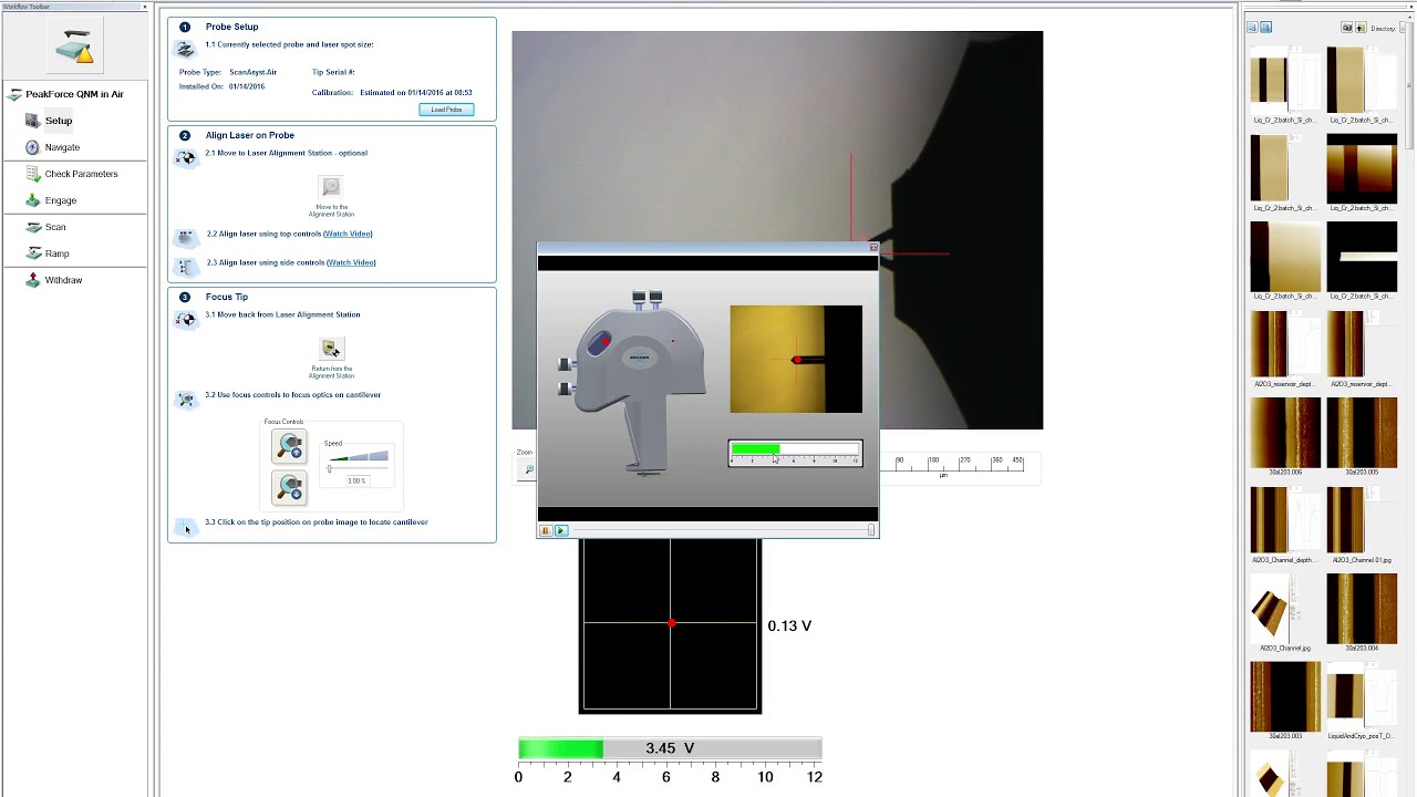 AFM Icon Nanoscope software training part I / AFM Icon Nanoscope software træning del I