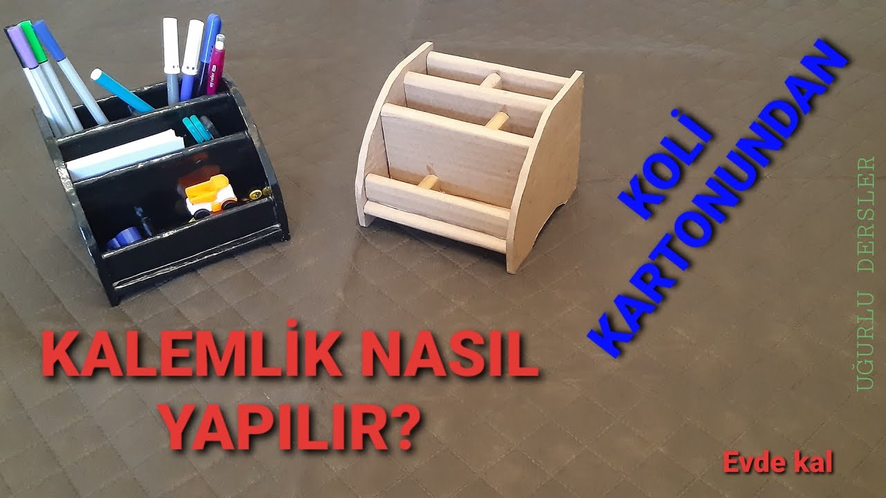 KOLİ KARTONUNDAN KALEMLİK NASIL YAPILIR?