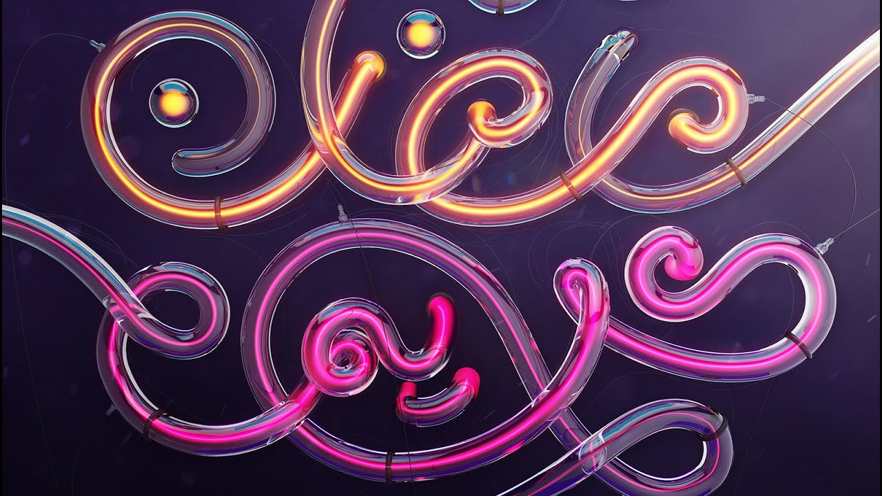 Create an Illuminating 3D Neon Type [3D Max + Vray]