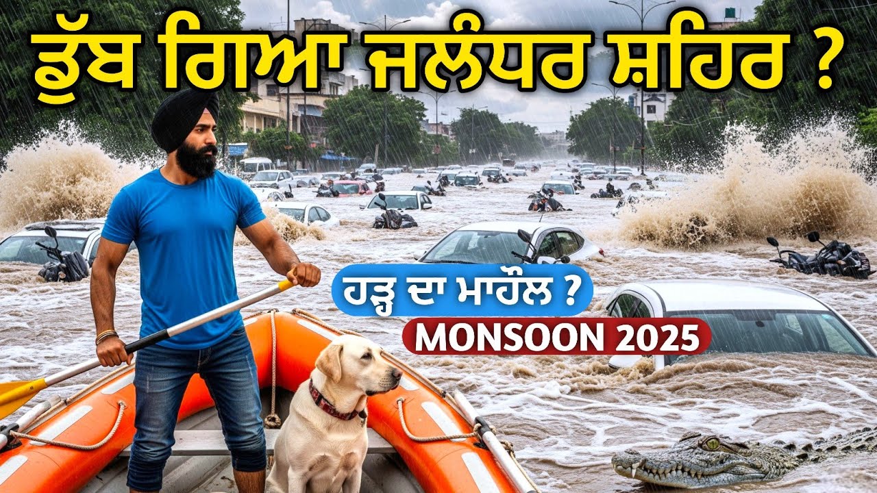 ਹੜ੍ਹ ਵਾਲਾ ਮਾਹੌਲ ਡੁੱਬਿਆ ਪੰਜਾਬ ? Flood in Punjab High Alert ? Heavy Rainfall Jalandhar | Monsoon 2025