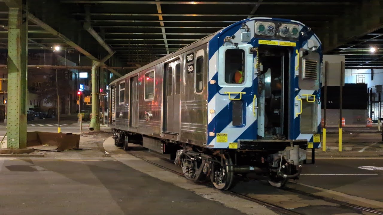 NYC Subway First Look: New R110A Pump Train Cars P8001 & P8005 (PC04) Being Delivered via SBK