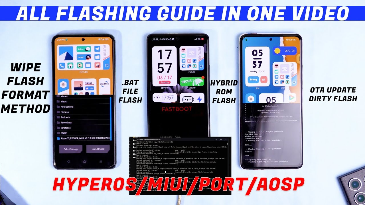 ROMs Flashing Guide | Wipe, Flash, Format Method, OTA update, Hybrid ROM & Custom ROM Flashing 🔥