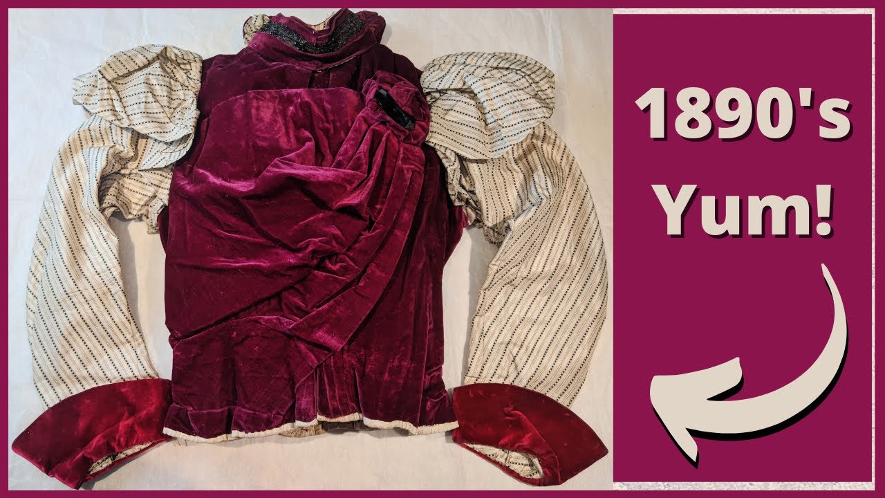 A Scrumptious Velvet 1890's Antique Bodice -- Perfect for the Holidays