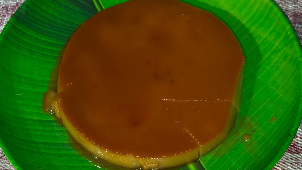 Marie gold caramel pudding looking like a cake /మేరీ గోల్డ్ కారామెల్ పుడ్డింగ్ తెలుగు లో