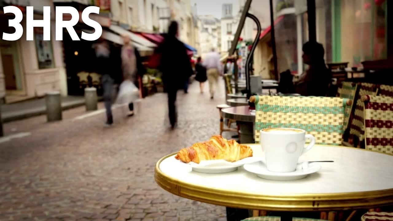 Busy French Cafe Ambience - No Music - 3 hours