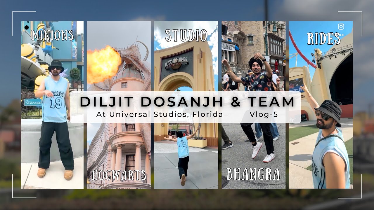 DILJIT DOSANJH & TEAM at Universal Studio Tour | VLOG-5 | The Saranjeet Channel #diljitdosanjh
