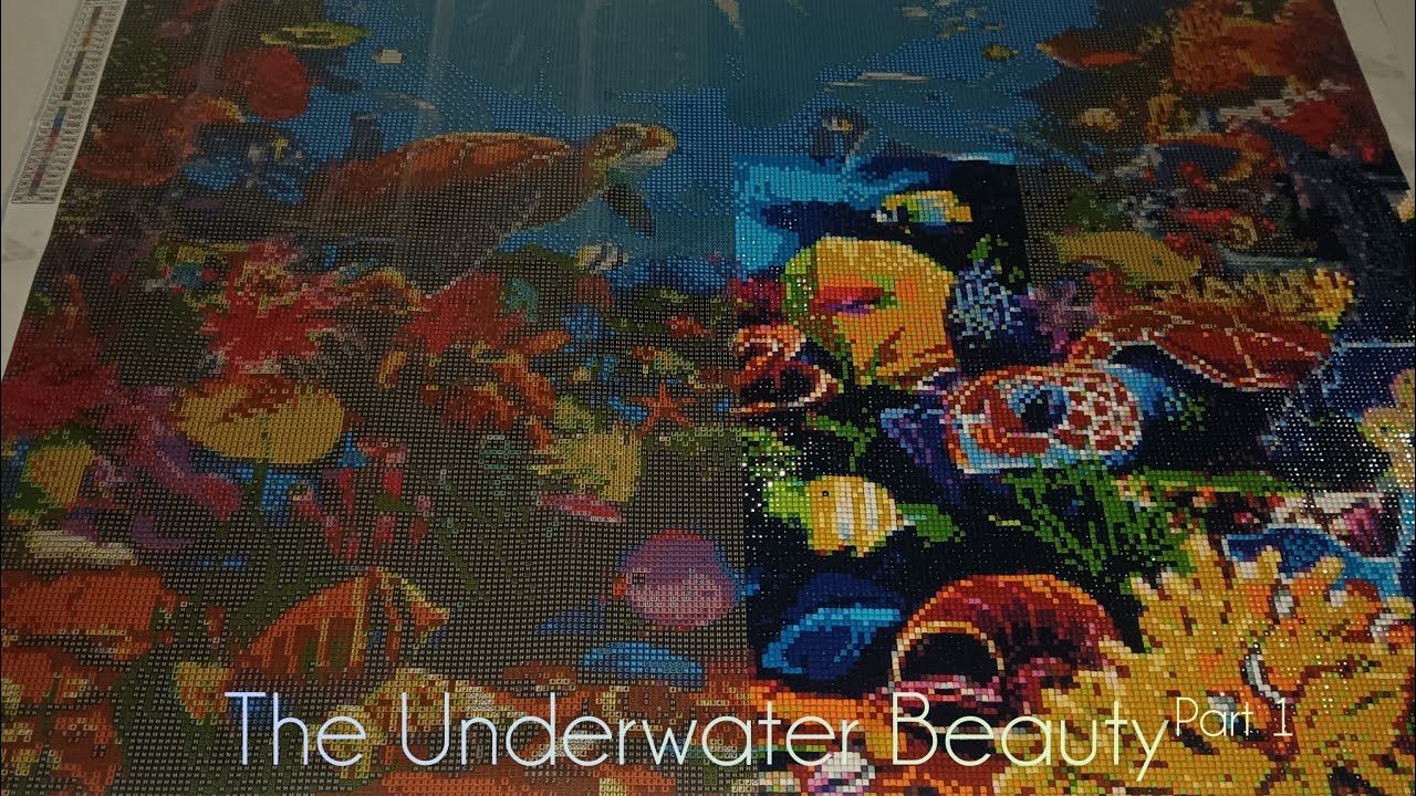 Diamond Painting #79, The Underwater Beauty, part 1 ( 70cmx50cm DP😅)