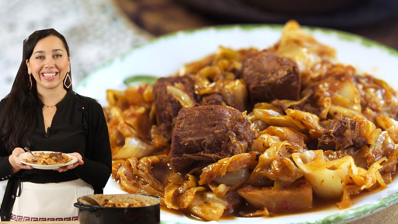 A Comforting Greek Stew: Lamb & Cabbage