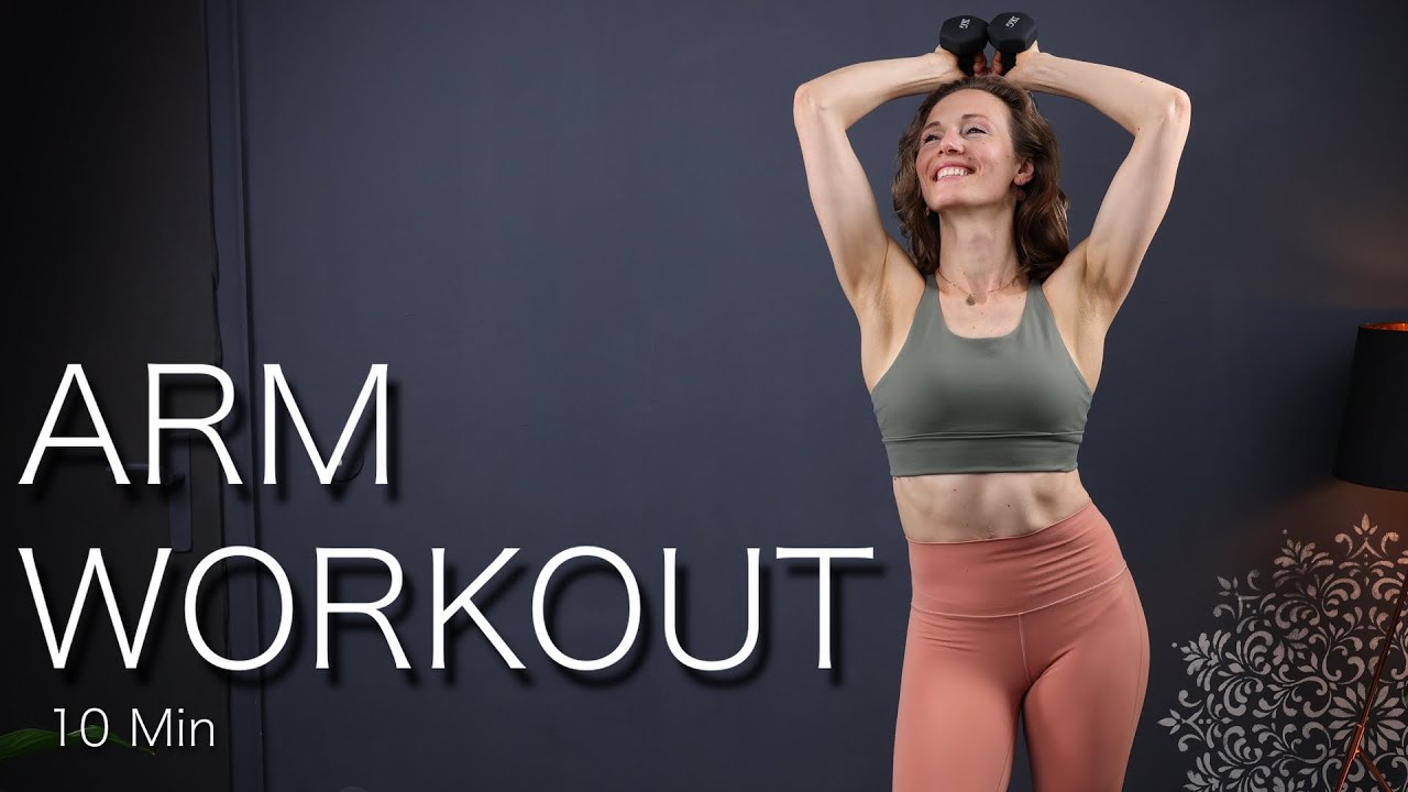 10 Min Arm Workout mit Hanteln im Stehen | Training ohne Pushups für starke Arme & Schultern