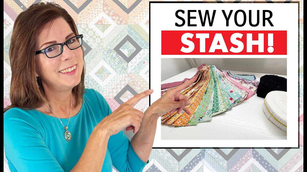 ✂️ From Fat Quarters or Jelly Rolls Strips! 🏃‍♀️FAST 5 HOUR EASY STASHBUSTER Tube Quilt Tutorial