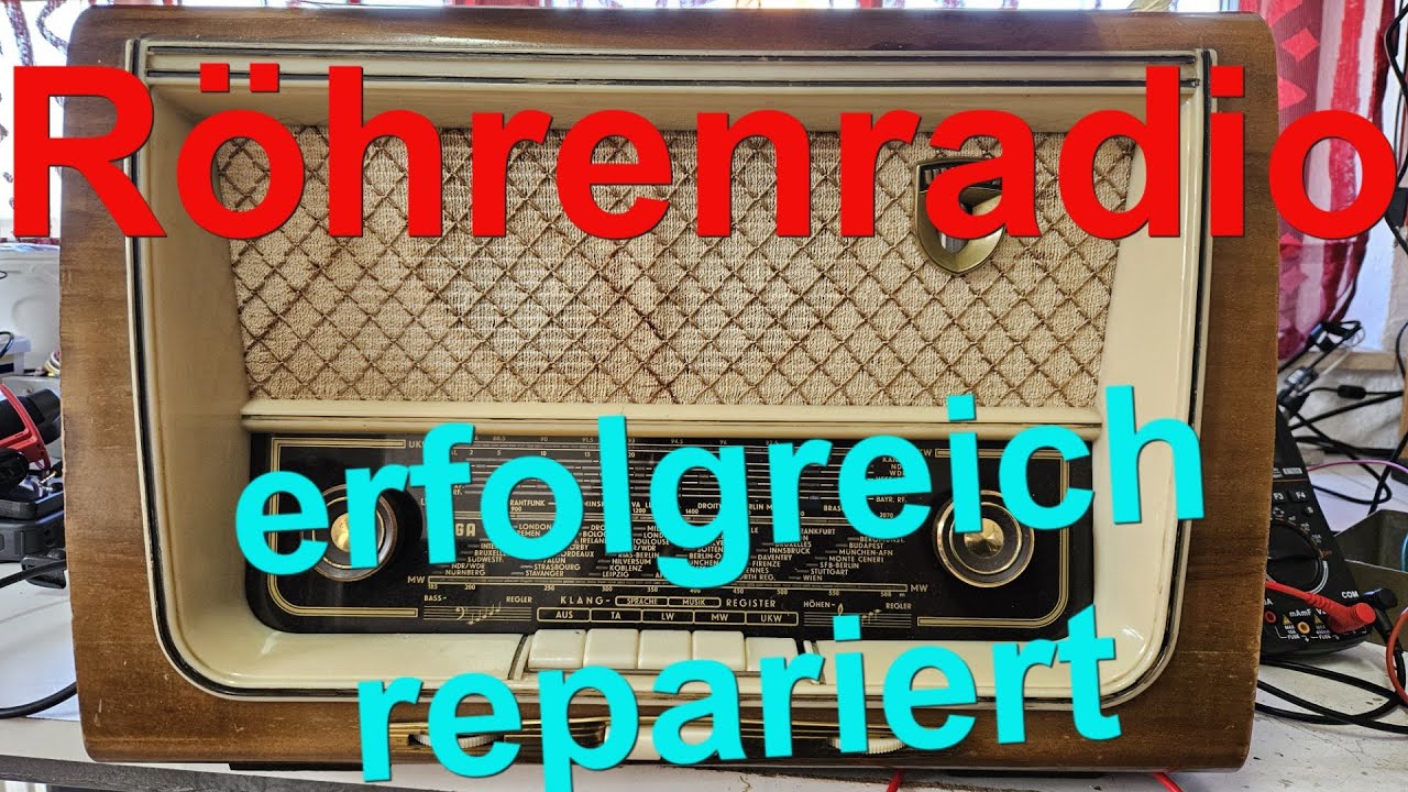 Altes Radio reparieren,Röhrenradio brummt, Kondensatoren messen und tauschen, der Klassiker
