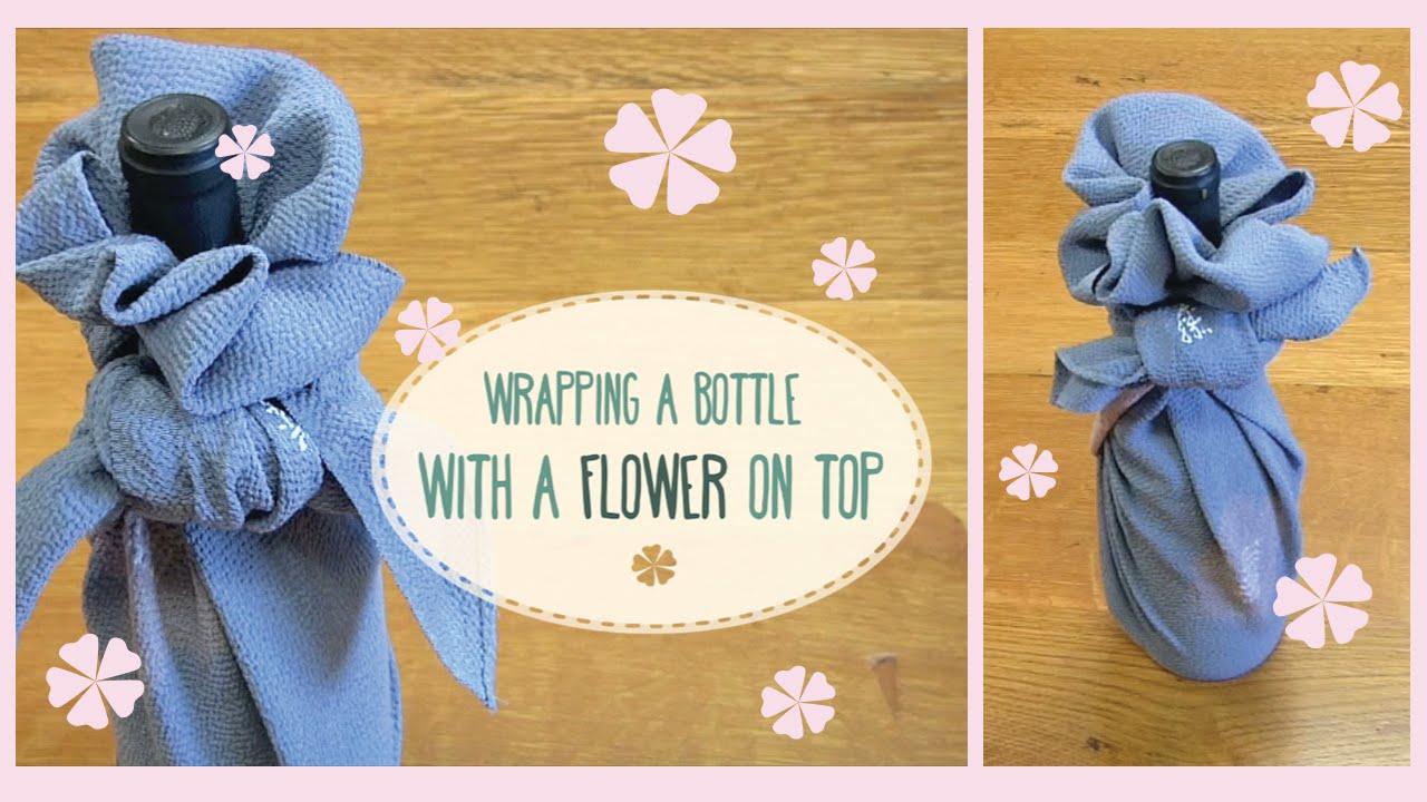 Furoshiki: How to Wrap a Bottle with a Flower on Top (K-12 Instructional Series)