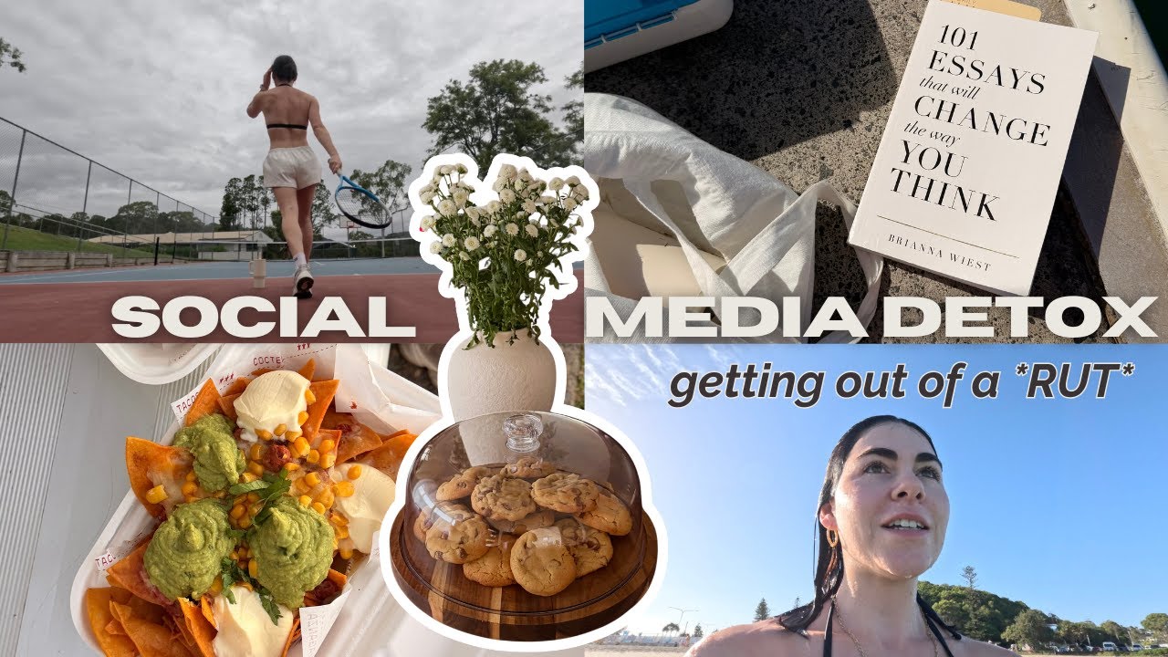getting out of a SLUMP: creating HEALTHY HABITS (daily beach swims, tennis, baking)