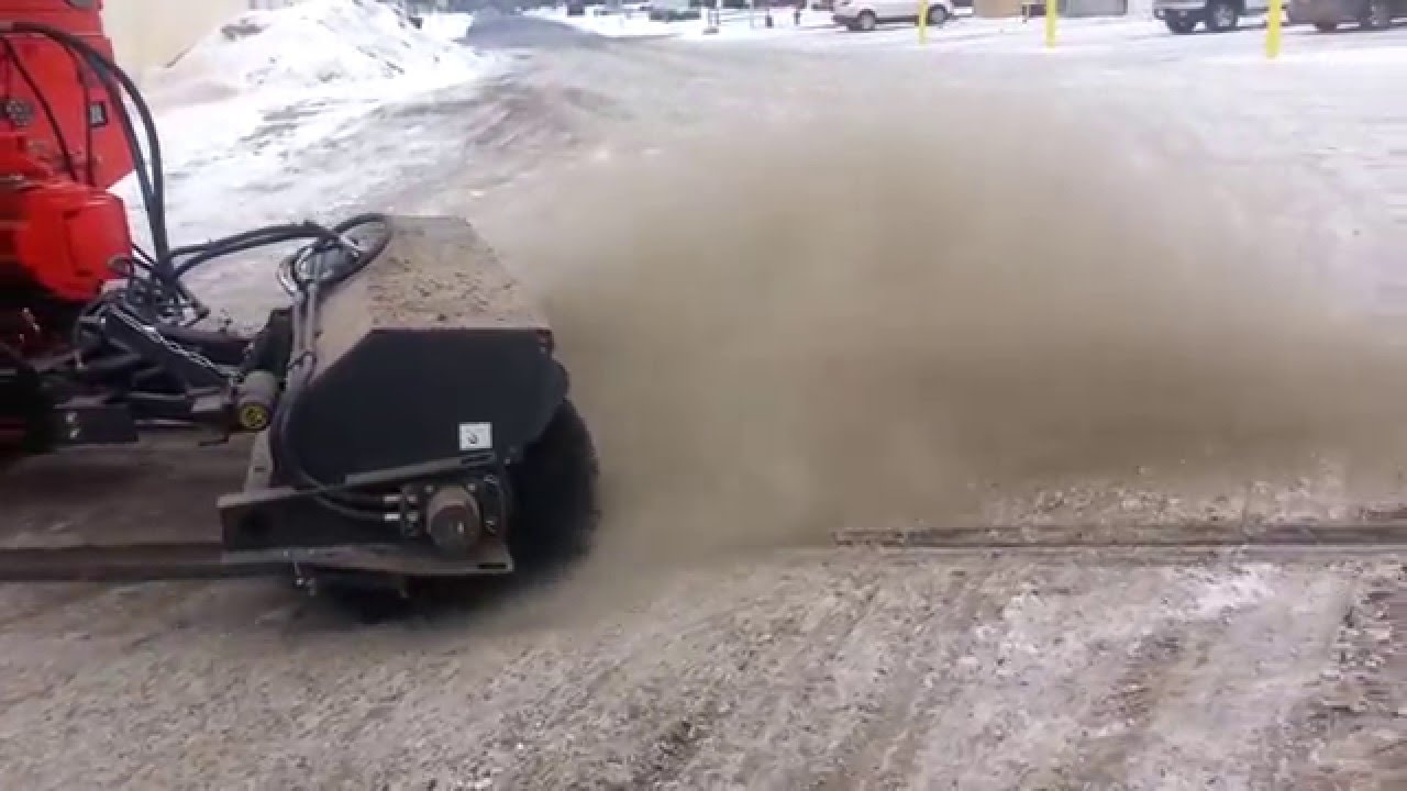 Shuttlewagon Hydraulic Rotary Broom vs Ice