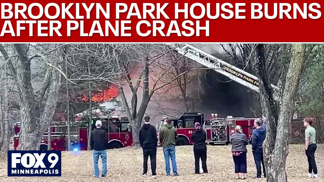 Brooklyn Park house burns after plane crash [RAW]