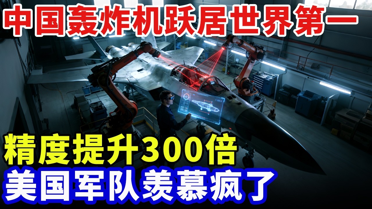 中国轰炸机跃居世界第一，装配技术甩欧美百年，数字化精度提升300倍，美国军队羡慕疯了【大人物】
