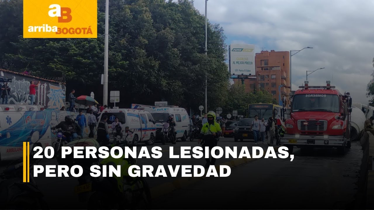 Grave accidente entre una mezcladora y un biarticulado de TransMilenio en la Av. Suba | CityTv