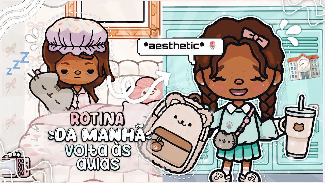 Rotina Da Manhã Do Meu Primeiro Dia De Aula!🏫🌷| *Aesthetic* | Toca Life World 🌎