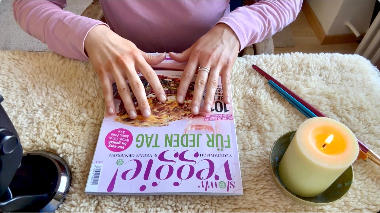Magazin Flip-through📖🌸✨ (ASMR deutsch) I Flüstern🤫, Papier Tapping, Pinsel Tracing🖌️